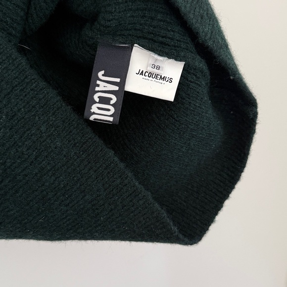 Jacquemus La Maille Baho Sleeveless Turtleneck Sweater (Dark Green) - Size 38 - Picture 2 of 6